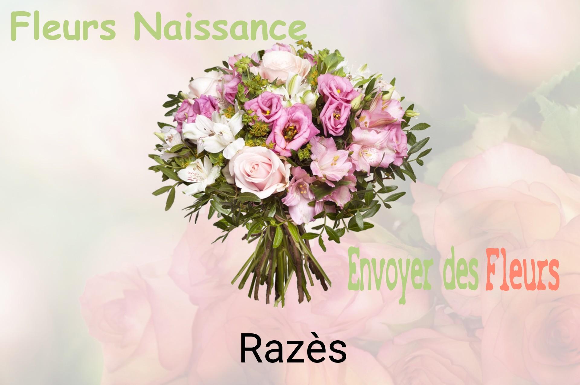 Bouquet de fleurs de naissance livré à Razès